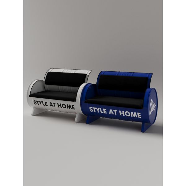 Balcony 2 Seat Sofa Compact Industrial Style Sofa Customized