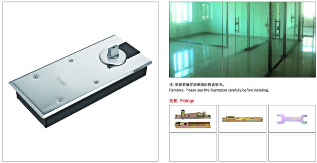 Floor Hinge T-38, color:black or blue, casting iron,  weight capacity 110kgs,