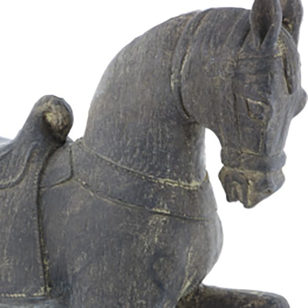 Office Horse Metal Tabletop Sculptures Cast Iron Statues 15 Inch Height