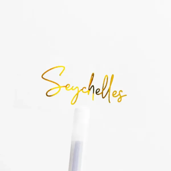 Clear Gold Foil Waterproof Plastic Stickers Self Adhesive Vinyl Transparent Logo Label