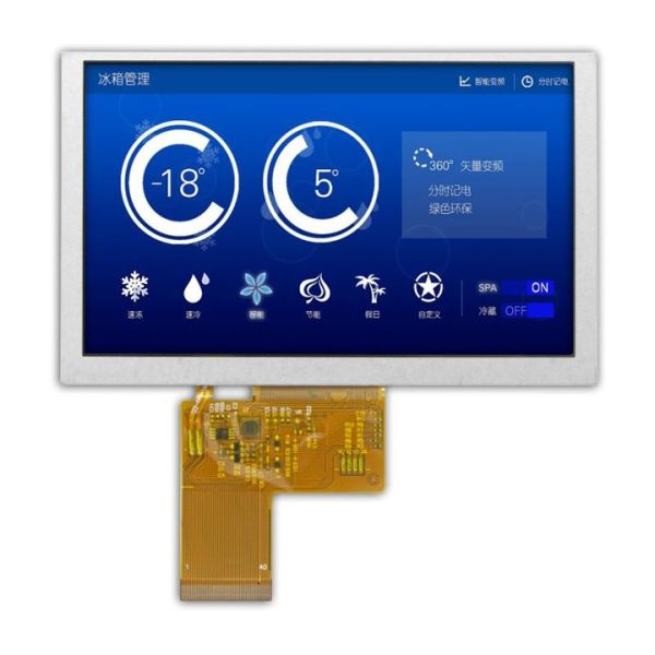 Customized 5 Inch High Brightness TFT Display, Sunlight Readable Displays TFT 2500cd/m2