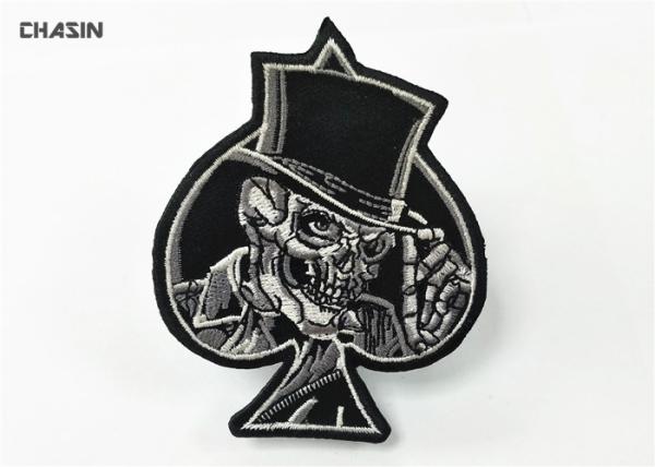Skull Logo Raider Motorcycle Biker Patches For Vest Back 4.5 Width