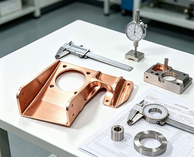 Custom CNC Machined C17200 Beryllium Copper Mounting Bracket - High-Hardness Wear-Resistant Support Holder
