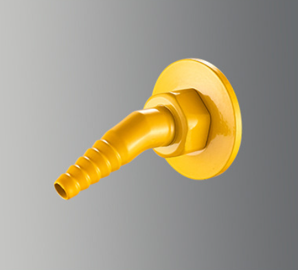 Chemical Resistant Laboratory Accessories Solid Brass Two Way Gas Valve Epoxy Coated