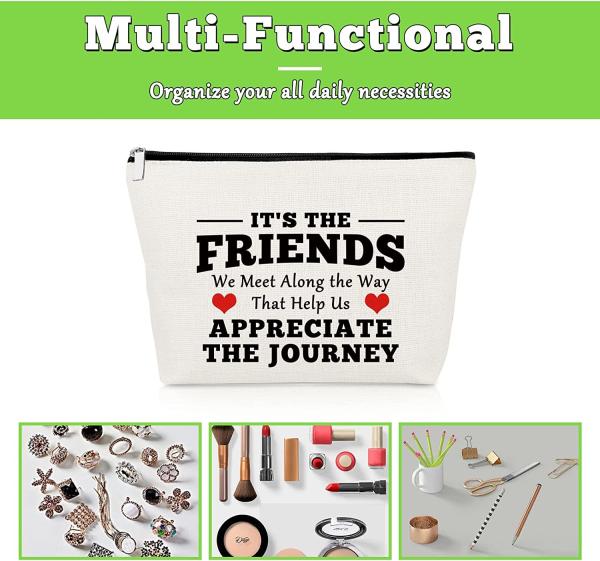 Lightweight and waterproof Best Friend Gift for Women Makeup bag Friends Birthday Gifts