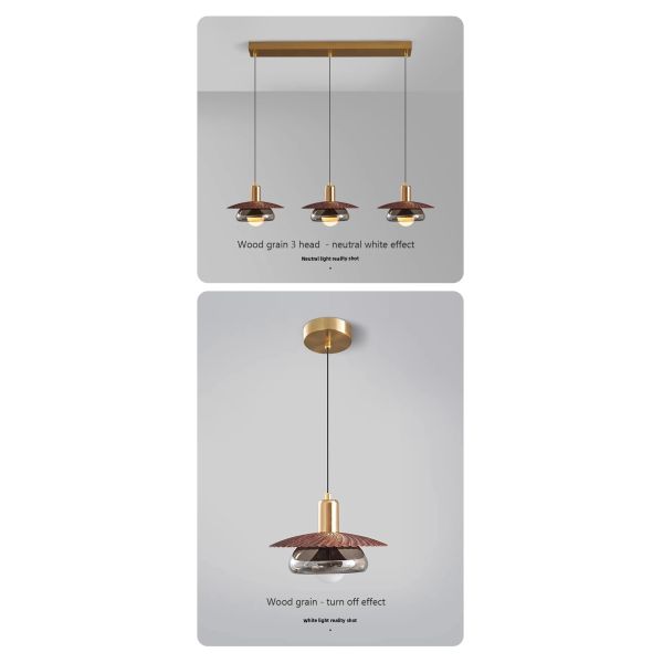 Glass Lampshade Bedroom Living Room Hanging Lights Vintage Led Glass Pendant Lamp Fixture (WH-VP-340)