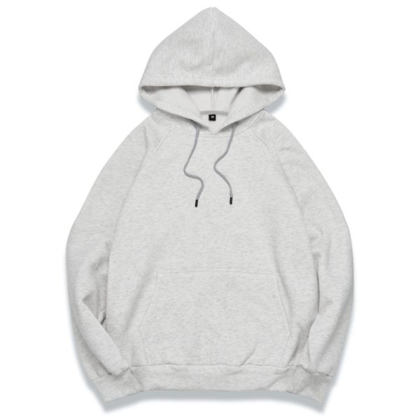 Men's Plus-size Hooded Sweatshirt Winter Streetman Loose White Fleece with Custom Print