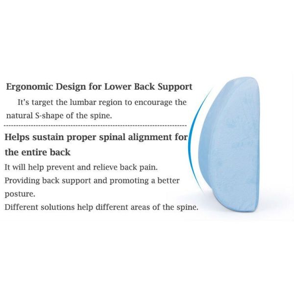 Posture Corrector Alleviates Pain Back Support PU Waist Lumbar Support Cushion For Office Chair