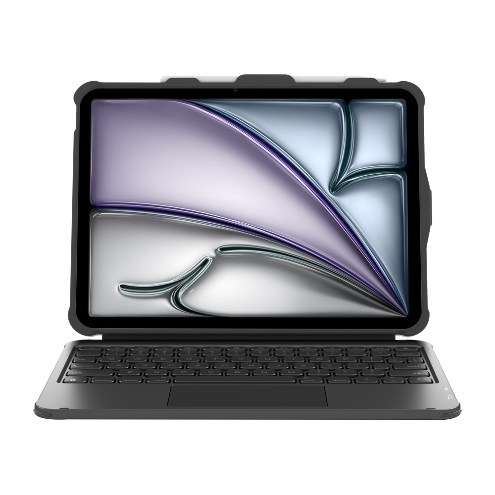 Business-Grade Rugged Keyboard Case for iPad A16 USB-C Port Wired Keyboard Cover Multi-Touch Trackpad Support Custom Logo