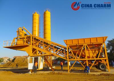 YHZS50 Mini Mobile Concrete Batching Plant Mix Precast Advanced Hopper Lift