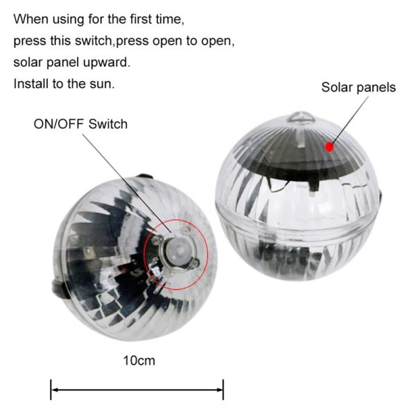 Outdoor Floating Ball Lamp Solar Party Garden Decor Lights Solar Led Light Outdoor Changing Water Drift Swimming Pool Light