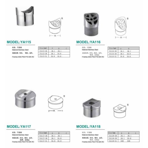 Stainless Steel 304 Cable Railing Fittings Balcony Balustrade Accessories with Top Bracket for Staircase Handrail Support