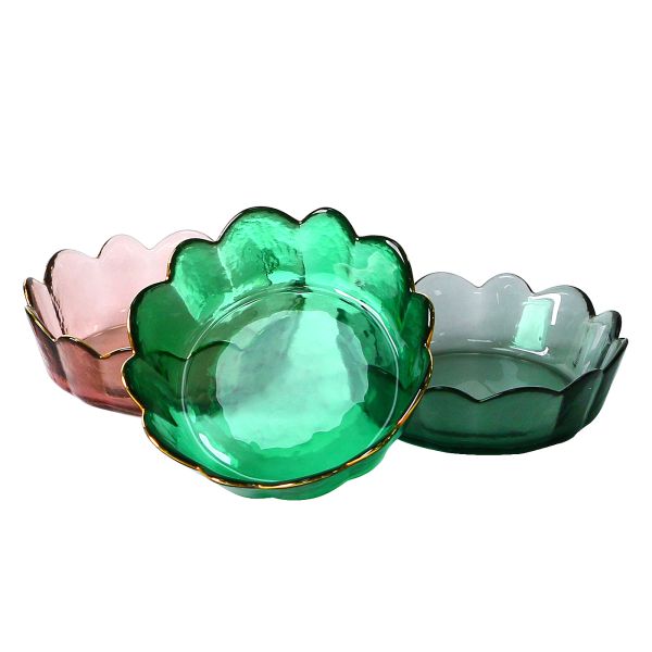 Fruit Food Solid Colored Lead Free Glass Bowls ODM For Restaurant