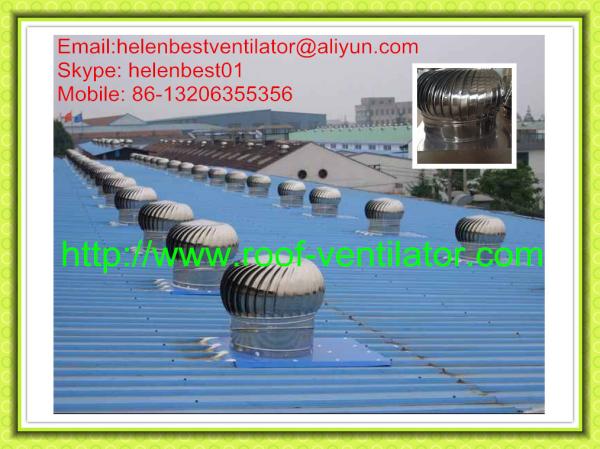 500mm wind driven roof turbo ventilator for warehouse stainless steel