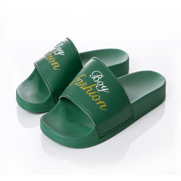 Wear Resistant Men PU Slippers , Summer Indoor Slippers Non Slip Sole