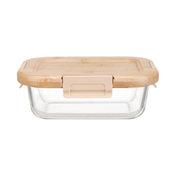 Oven Safe Transparent Glass Food Storage Containers With Bamboo Lids Cool Lock