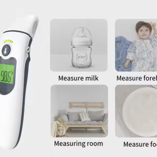 1 Segundo Instantâneo Preciso 3 Temperatura do bebê com luz de fundo de cores com alarme de febre