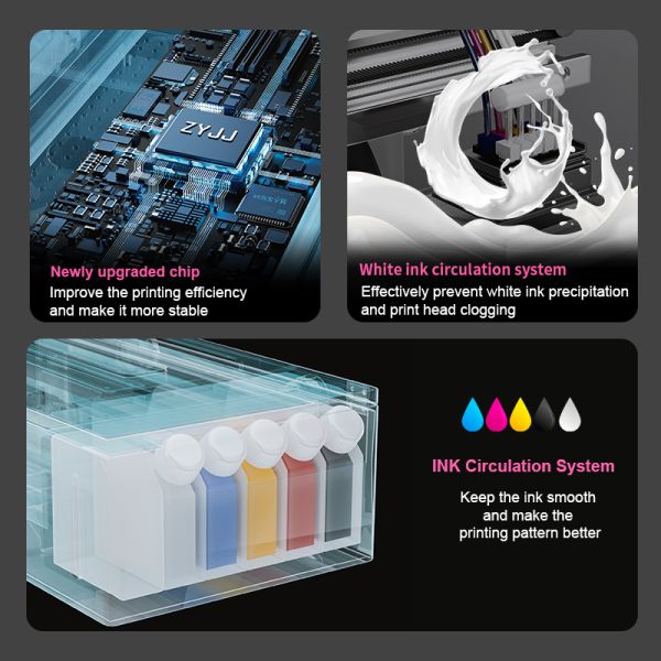 Semi Auto A4 Small DTF Flatbed Printer PET Film T Shirt Textile Printing Machine