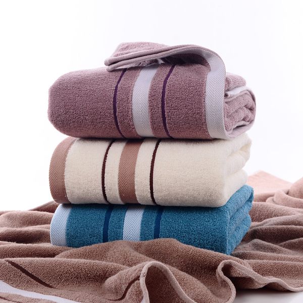 Вышитое логотипное полотенце для лица с широкой атласной границей и чистым хлопковым материалом