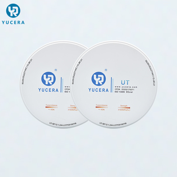 Blocos translúcidos da zircônia 1450℃ de YUCERA UT 49%