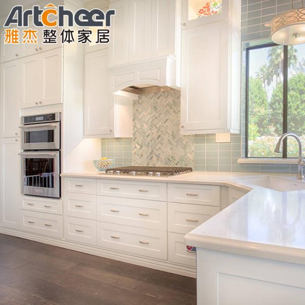 Contemporary Design Modular Kitchen Cabinets Complete Dark Colors Solid Wood Cabinet Sets
