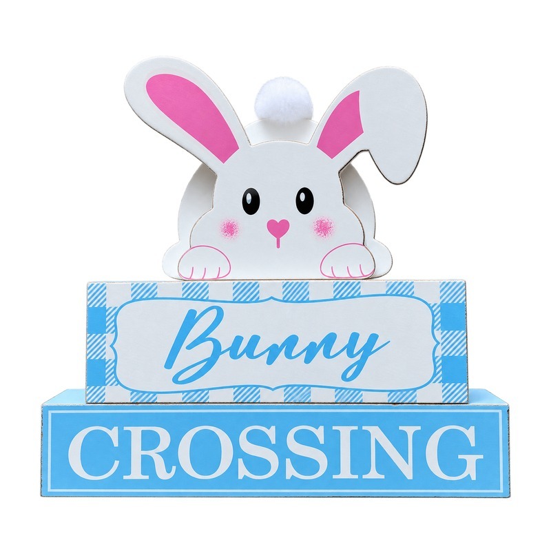 Custom Bunny Crossing Layered Easter Sign with OEM/ODM Services for Seasonal Retail and Customizable Artwork