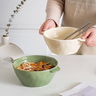 16 Pc Infraquecível Conjunto de Prato 8 polegadas Bowl de macarrão sobremesa Salada Bowl Cute Cerâmica Rice Bowls