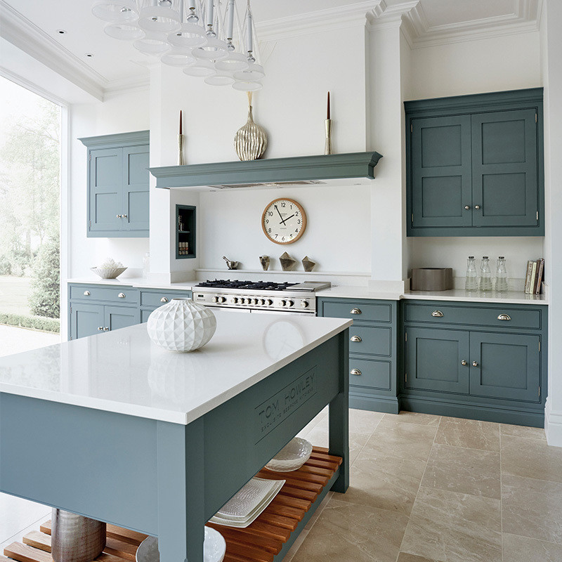 Modern Design Full Kitchen Cabinets with Eased Edge and Plywood Carcase Material