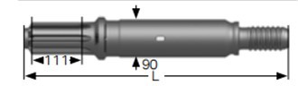Tamrock HL1000 GT60 Twiz60 670mm Shank Adapters For Tunneling Applications