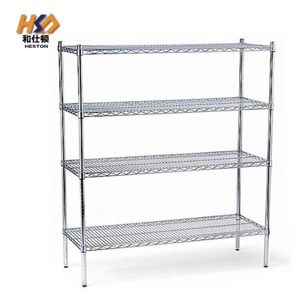 500kgs 1600MM Adjustable Storage Wire Shelves Chrome Coating 12 Inch Deep Wire Shelving
