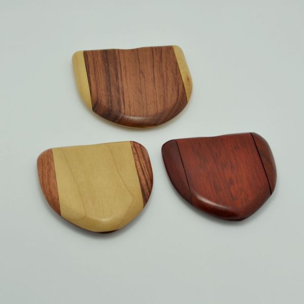 Promotional Maple and Rosewood Wooden Pocket Mirror