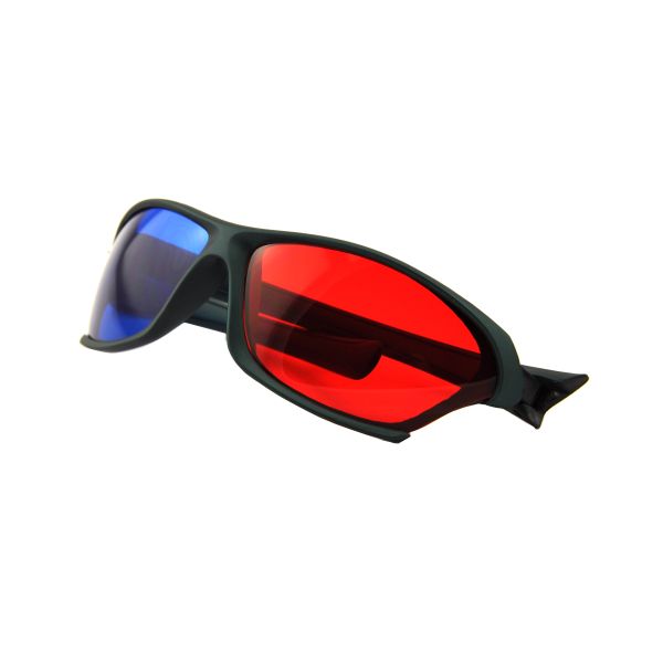 Plastic Anaglyph 3D Glasses Wide Angle Red Blue Lenses Black Frame