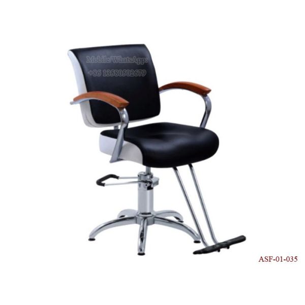 ASF-01-035 Hair Salon Furniture Beauty Salon Barber Chair With Solid Wooden Armrest