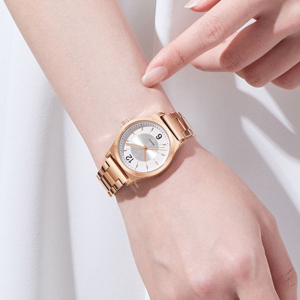 Fashion Japanese Movement Women's Watch Waterproof Stainless Steel Strap