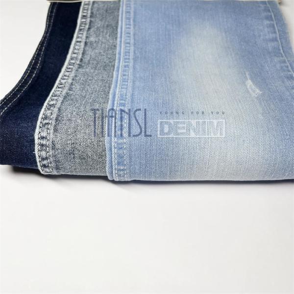 160cm-168cm Anti Static Twill Woven Denim Jeans Fabric Cloth Cotton Polyester Spandex