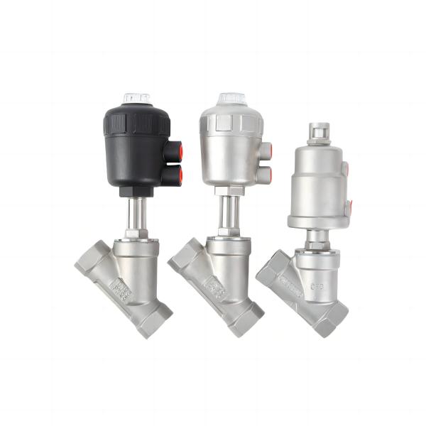 Stainless Steel 304/316 Y Type Pneumatic Angle Seat Valve Connection Form Thread