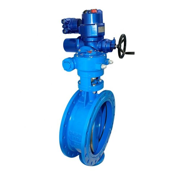 Wireless Remote Double Eccentric butterfly Valve Price with Electric Actuator