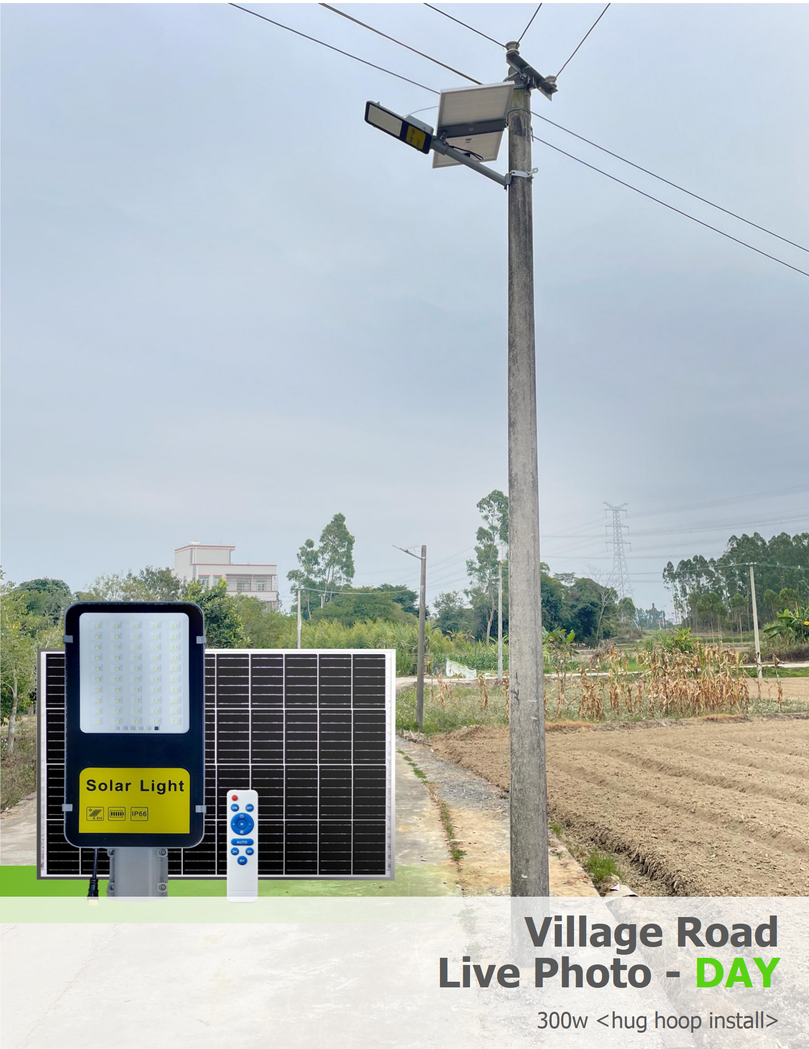 300w 400w 500w Солнечные уличные фонари Популярные Сплит IP65 Для дороги / сада