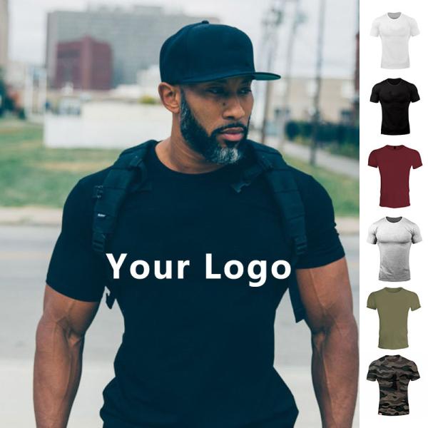 Printed Custom Men's T-Shirts Sublimation Gym Sport Oversized Tee Blank T Shirt