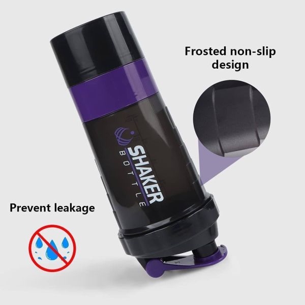 Personalized Three Layers Shaker Bottle WITH LID for GYM Fitness Sports Outdoor
