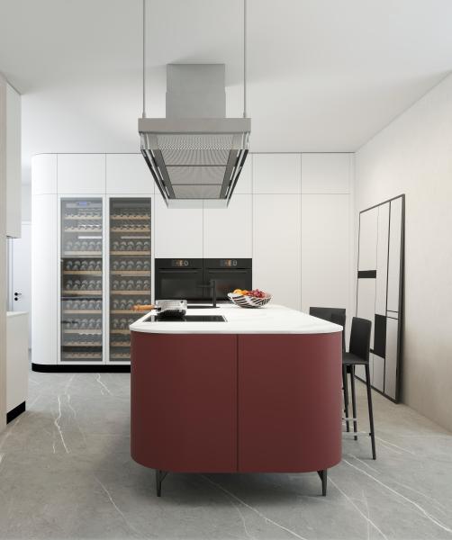 Profissional Melamina Luxury Kitchen Cabinet Set Design de gabinete de cozinha moderno