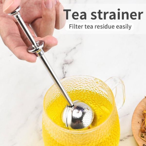 Stainless Steel Tea Ball Infusers Long Handle For Leaf Tea Spices