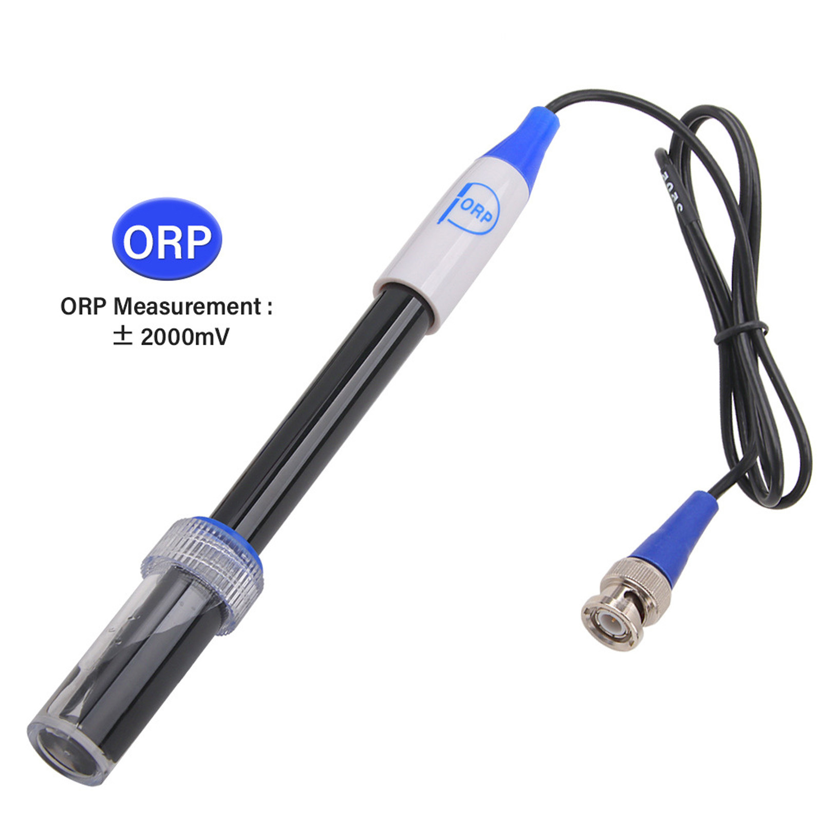 ORP Sensor Electrode, BNC Connector Probe, Laboratory Water Quality Testing, Swimming Pool Oxidation Reduction Electrode