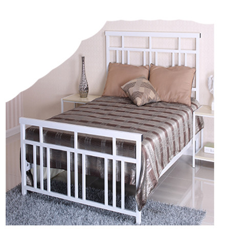 Metal Bed Frame Single Home Furniture Bed with Certifications ISO9001 / ISO14001