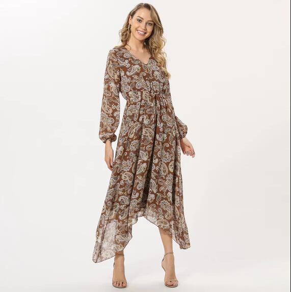 Fahion New Beach Dress Women Long Chiffon Dress