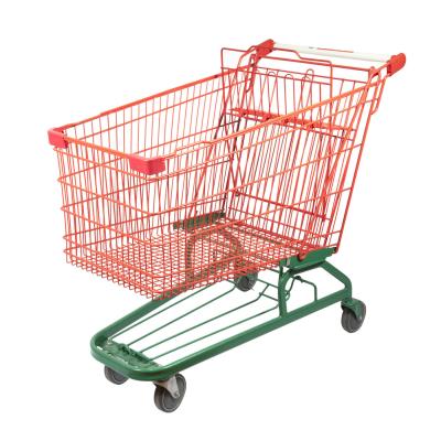 Capacidade de carga de aço de Mesh Supermarket Grocery Cart 150kgs