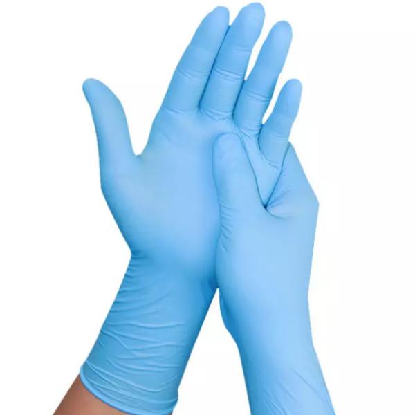 Breathable Blue Black Disposable Medical Gloves 100% Nitrile Hand Gloves Size S To XL