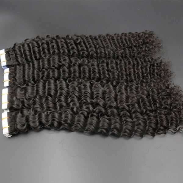 Brizalian tape hair extensions European double drawn Russian human hair Tape hair extensions