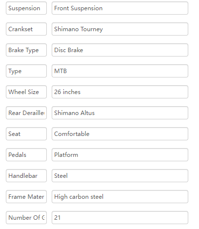 21S Speed 26 Inch Mountain Bicycle MTB Mountain Bike With Comfortable Seat