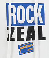 Men's Colorblock Hoodie with Rock Zeal Graphic Print in Soft Cotton-Polyester Blend and Kangaroo Pocket